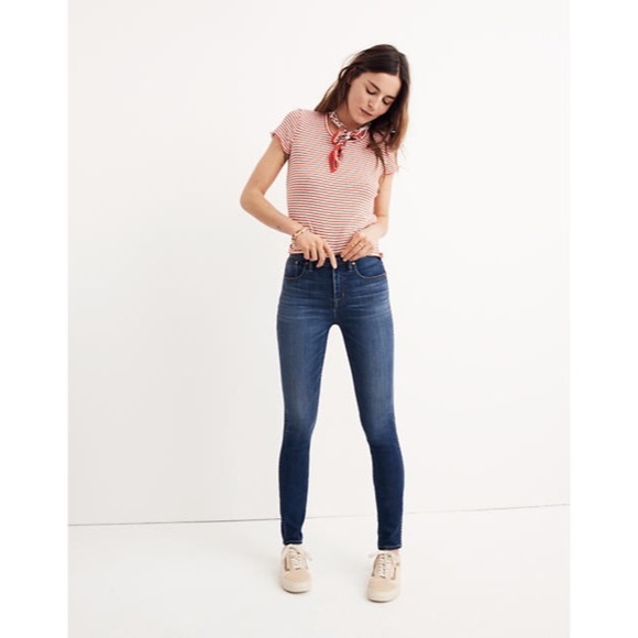 Madewell Blue Danny Wash High-Rise Skinny Jeans